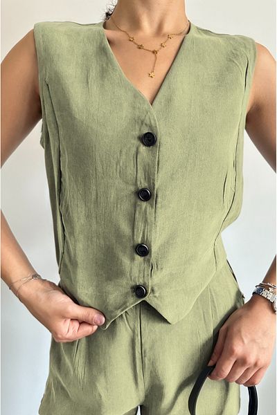 Feela Moda 2011 Women's Modal Fabric Woven Vest Palazzo Suit