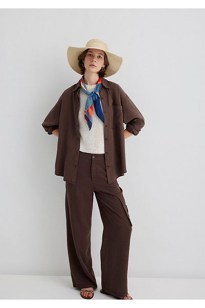 Mavi Καφέ πουκάμισο Loose Fit / Loose Relaxed Fit 1211267-70244