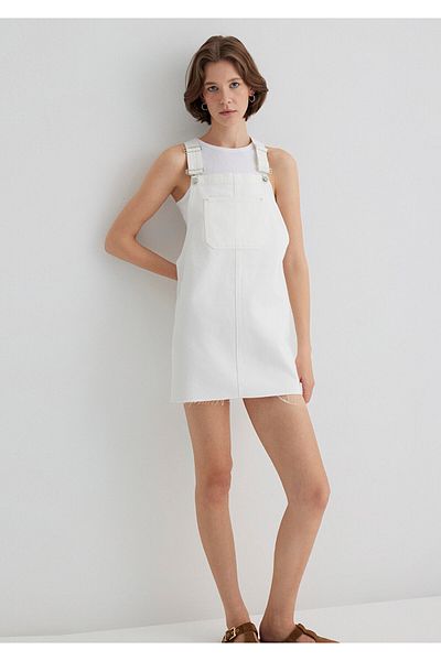 Mavi Iza Off White Jean Φόρεμα 1310662-89835