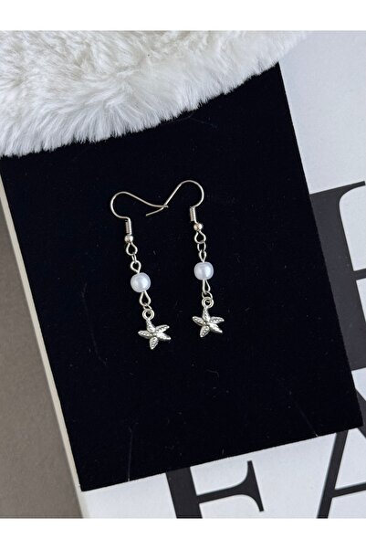 WhimsyWhite أقراط نجم البحر، أقراط النيكل