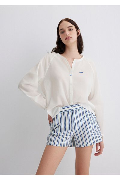 Mavi Ecru Shirt Loose Fit / Loose Relaxed Fit 1211214-70057