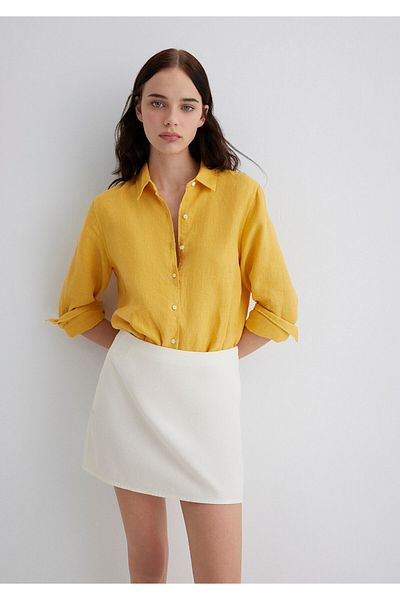 Mavi Yellow Linen Shirt Regular Fit / Regular Cut 1211212-71339