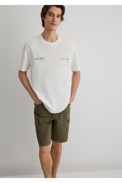 Mavi Τυπωμένο μπλουζάκι εκρού Loose Fit / Loose Comfortable Cut 0612623-70057