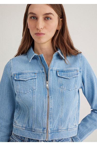 Mavi Larina Gold Premium Ice Blue Jean Jacket 1110643-89217