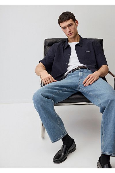 Mavi Πουκάμισο Navy Blue Loose Fit / Loose Casual Cut 0211486-70496