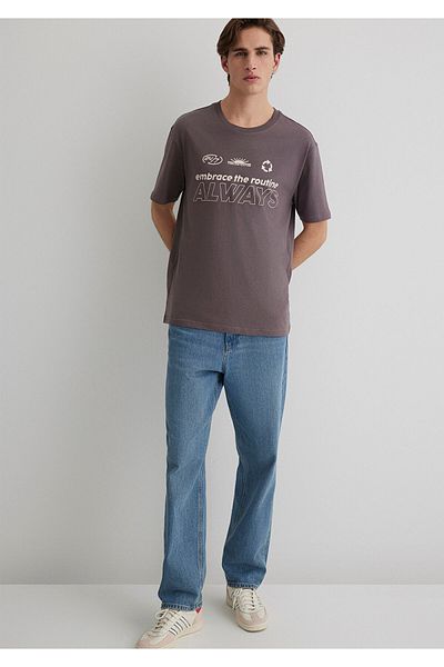 Mavi Πάντα εμπριμέ μωβ μπλουζάκι Loose Fit / Loose Relaxed Fit 0612722-86683