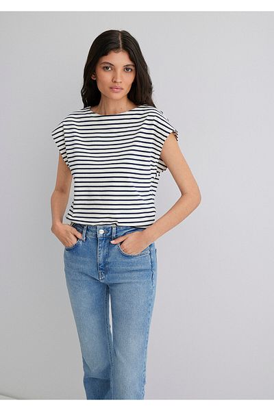 Mavi Tricou cu dungi bleumarin Regular Fit 1613236-86625