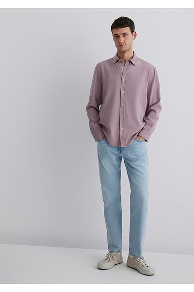 Mavi Λινάρι Μικτό Ροζ Tencel Tm Liyosel Πουκάμισο Regular Fit / Regular Fit 0211482-89596