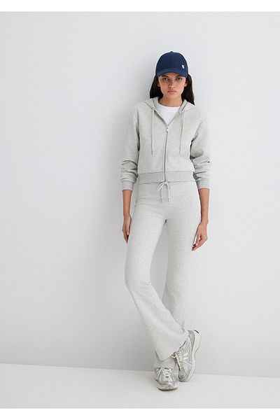 Mavi Flared Leg Gray Interlock Sweatpants 1011077-88467
