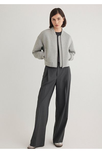 Mavi Gray Crop Bomber Jacket Crop / Short Cut 1110359 -88467