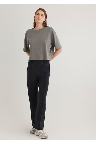 Mavi Sporty Lux Gray T-Shirt Loose Fit / Loose Relaxed Cut 1613035 -85316