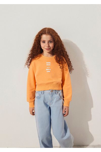 Mavi Sunshine Printed Orange Sweatshirt 7S10089-71240