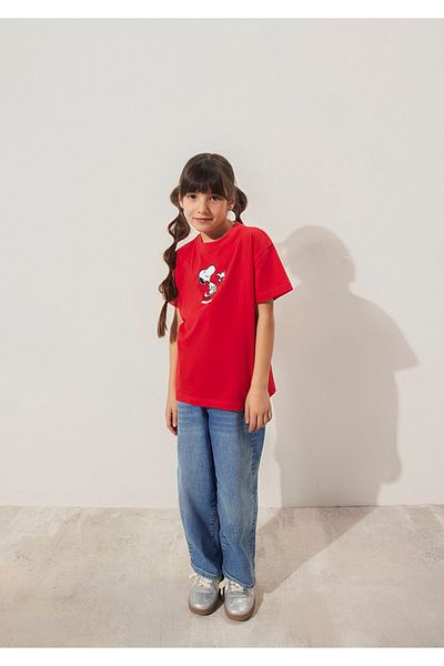 Mavi Peanuts Printed Red T-Shirt Loose Fit / Loose Relaxed Cut 7610320 -70471