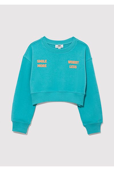 Mavi Smile More Printed Green Sweatshirt 7S10090-71445