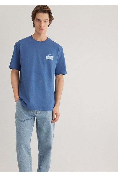 Mavi Μπλουζάκι με στάμπα τζιν γενιάς Loose Fit Loose Relaxed Fit 0612480 -70719