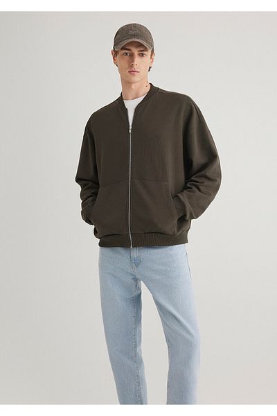 Mavi Zippered Khaki Sweatshirt 0S10316-71587