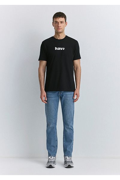 Mavi Pile Print Black T-Shirt Regular Fit / Regular Fit 0612759 -900