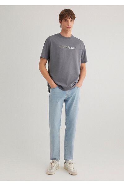 Mavi Τζιν κεντημένο γκρι μπλουζάκι Loose Fit / Loose Relaxed Fit 0612523 -80020