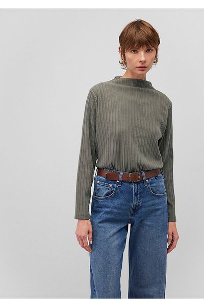 Mavi Textured Green T-Shirt Loose Fit / Loose Relaxed Fit 1612799 -85485
