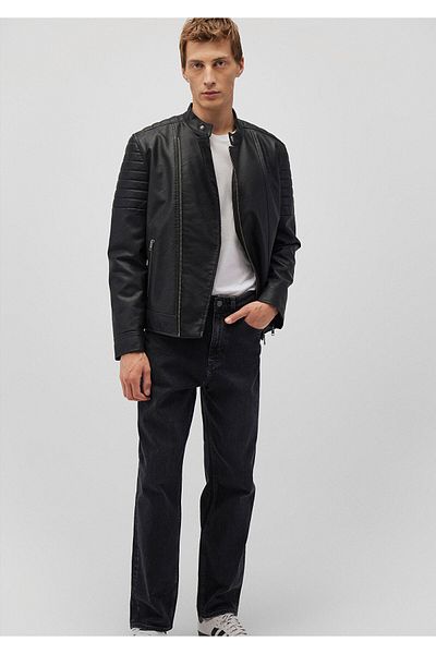 Mavi Black Faux Leather Jacket Regular Fit / Regular Cut 0110439 -900