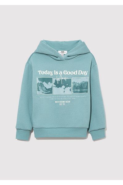 Mavi Hooded Printed Green Sweatshirt 7S10053-71775