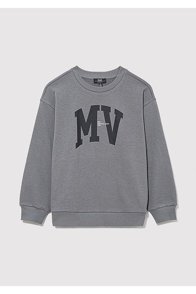Mavi Mv Logo Printed Gray Sweatshirt 6S10054-70098