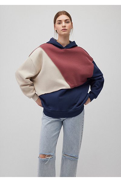 Mavi Hanorac cu glugă color block - 1s10170-70399