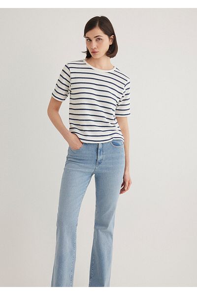 Mavi Μπλε ριγέ μπλουζάκι Slim Fit / Slim Fit1612126-86625