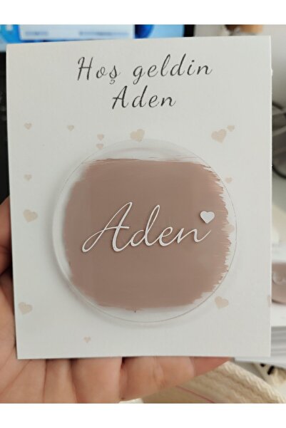 COSMICLINE 10 adet İsimli Kartlı ve Jelatinli Pleksi Bebek Magneti