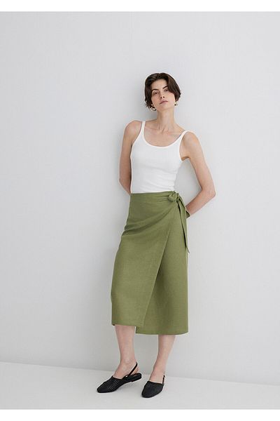 Mavi Green Linen Viscose Skirt -1310521-71855