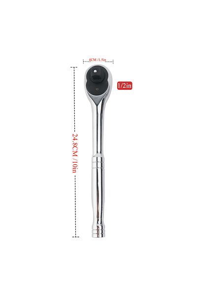 Choice 1-2 In. Drive 100 Teeth Quick Release Ratchet Handle Narrow Place Using More Than Normal Ratchet 1/4