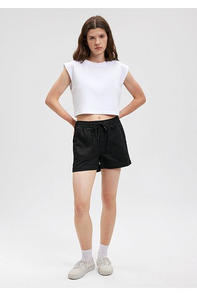 Mavi Black Lace Up Waist Shorts -1410141-900