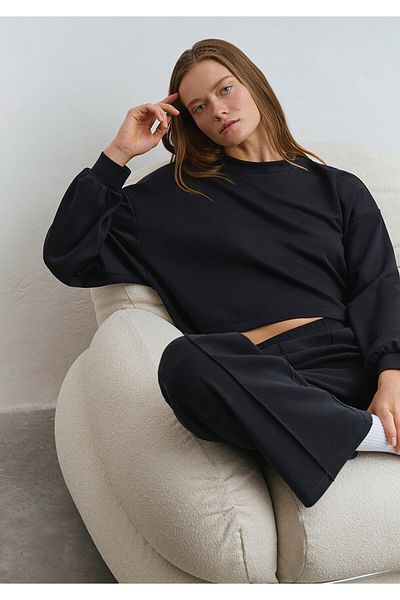 Mavi Crew Neck Black Sweatshirt 1s10061-900