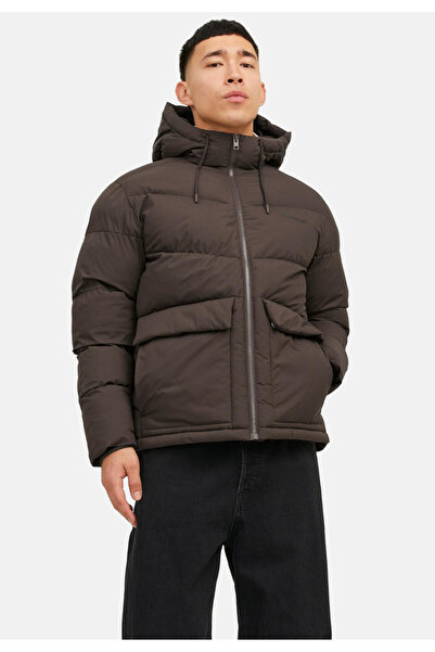 Jack & Jones Jacke Vesterbro Puffer Übergangsjacke mit Kapuze und Kordelzug