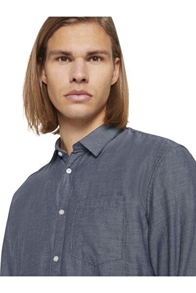 Tom Tailor Hemd Shirt fein strukturiert mit Bio Baumwolle