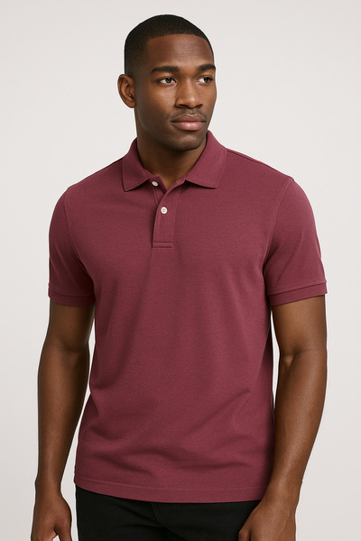 UOMOPARK 2739 Tricou din bumbac cu guler polo CityStyle Honeycomb, cu croiala normala