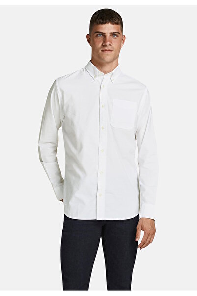 Jack & Jones Hemd BROOK Slimfit Langarmhemd mit Button-Down-Kragen