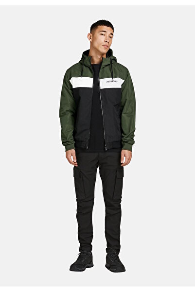 Jack & Jones Jacke Leichte Bomberjacke JJERUSH HOOD BOMBER