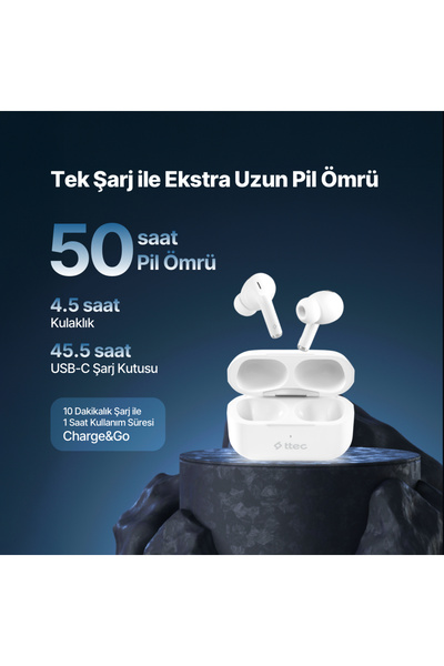 Ttec AirBeat Pro Lite ANC Gerçek Kablosuz TWS Bluetooth Kulaklık 2KM155