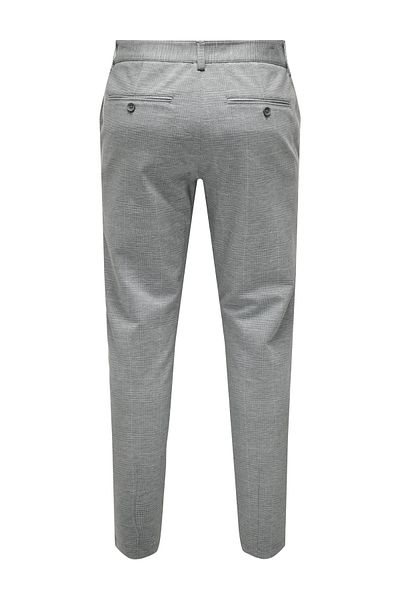 Only & Sons Chino Mark Check lange Hose mit Gürtelschlaufen