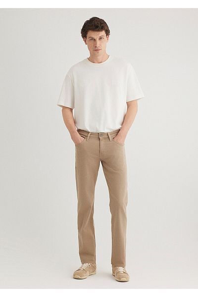 Mavi Hunter Dark Beige Comfort Gabardine Trousers 0020232492