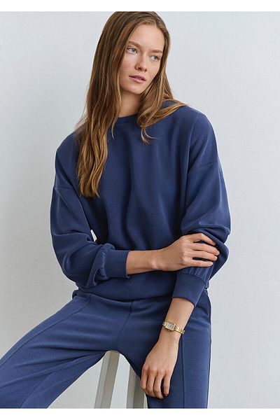Mavi Суичър Lux Touch Tencel Modal - Navy Blue 168837 -70491