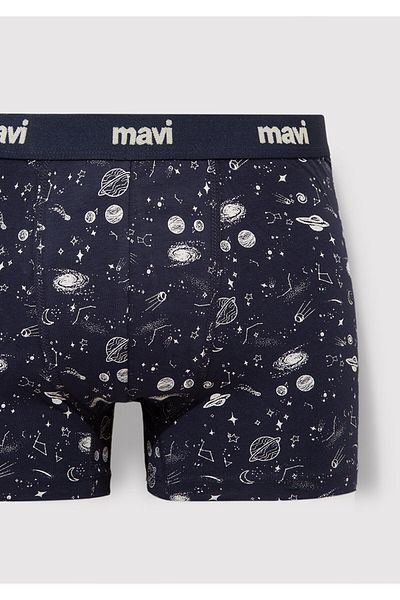 Mavi Planet Printed Navy Blue Boxer 092456-33648