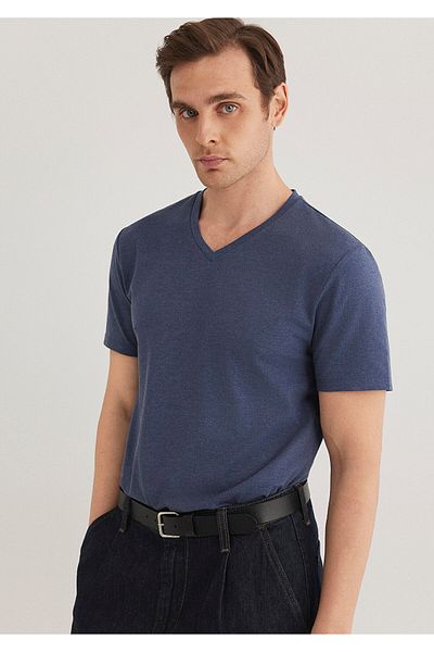 Mavi Βασικό T-shirt Stretch V-Neck - Εφαρμοσμένη κοπή061748-18790