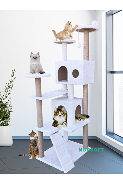 Nursoft Kule Kedi Evi Tırmalama