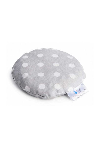 Bocioland Anti-colic pillow, filled with cherry stones, cotton cover, diameter 14 cm, Beans