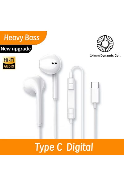 Choice A222-typec Wired Headphones 3.5mm Earphone For Huawei Samsung Earbuds Laptop With Hd