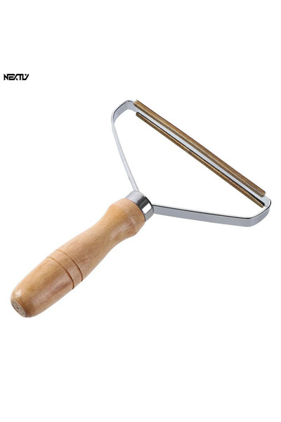 NEXTLY Perie Pentru Curatare Scame Si Par De Animale , Reutilizabila, Ergonomica, Maner Lemn, Lama