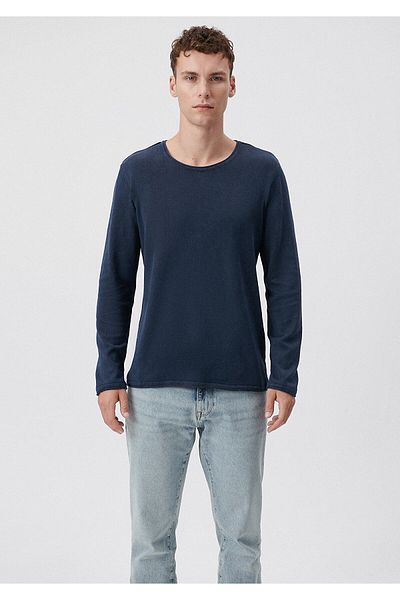 Mavi Navy Blue Crew Neck πουλόβερ κανονικής εφαρμογής / κανονικής κοπής 070683-29743