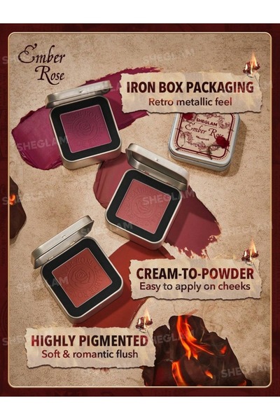SHEGLAM Ember Rose Eternal Flame Cream Blush Love Language 3.5g – Dewy, Blendable & Long-lasting